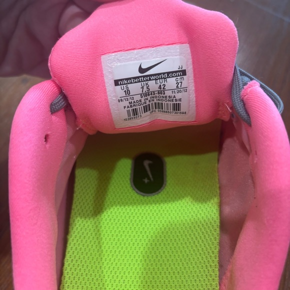 Nike Free Run 3 Women’s Running Shoes Pink Gray Size 10 - Picture 9 of 11